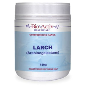 A Supplement container with the name Larch (Arabinogalactans) by Bio-Activ.
