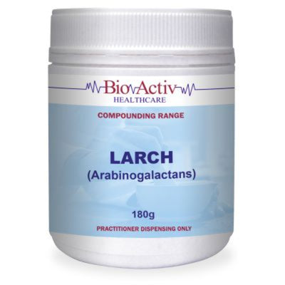 A Supplement container with the name Larch (Arabinogalactans) by Bio-Activ.