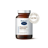 A Supplement container with the name Magnesium Glycinate by BioCare.