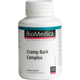 A Supplement container with the name Cramp Bark Complex by BioMedica.