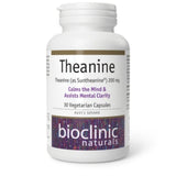 A Supplement container with the name Theanine (30 vaps) by Bioclinici.