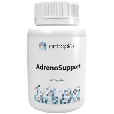 A Supplement container with the name AdreoSupport by Orthoplex White
