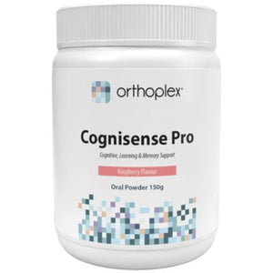 A Supplement container with the name Cognisense Pro by Orthoplex.