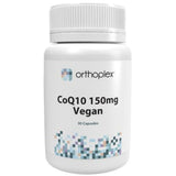 A Supplement container with the name CoQ10 150mg Vegan by Orthoplex White