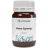 A Supplement container with the name Heme Synergy by Orthoplex White.