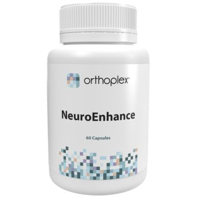 A Supplement container with the name NeuroEnhance by Orthoplex White