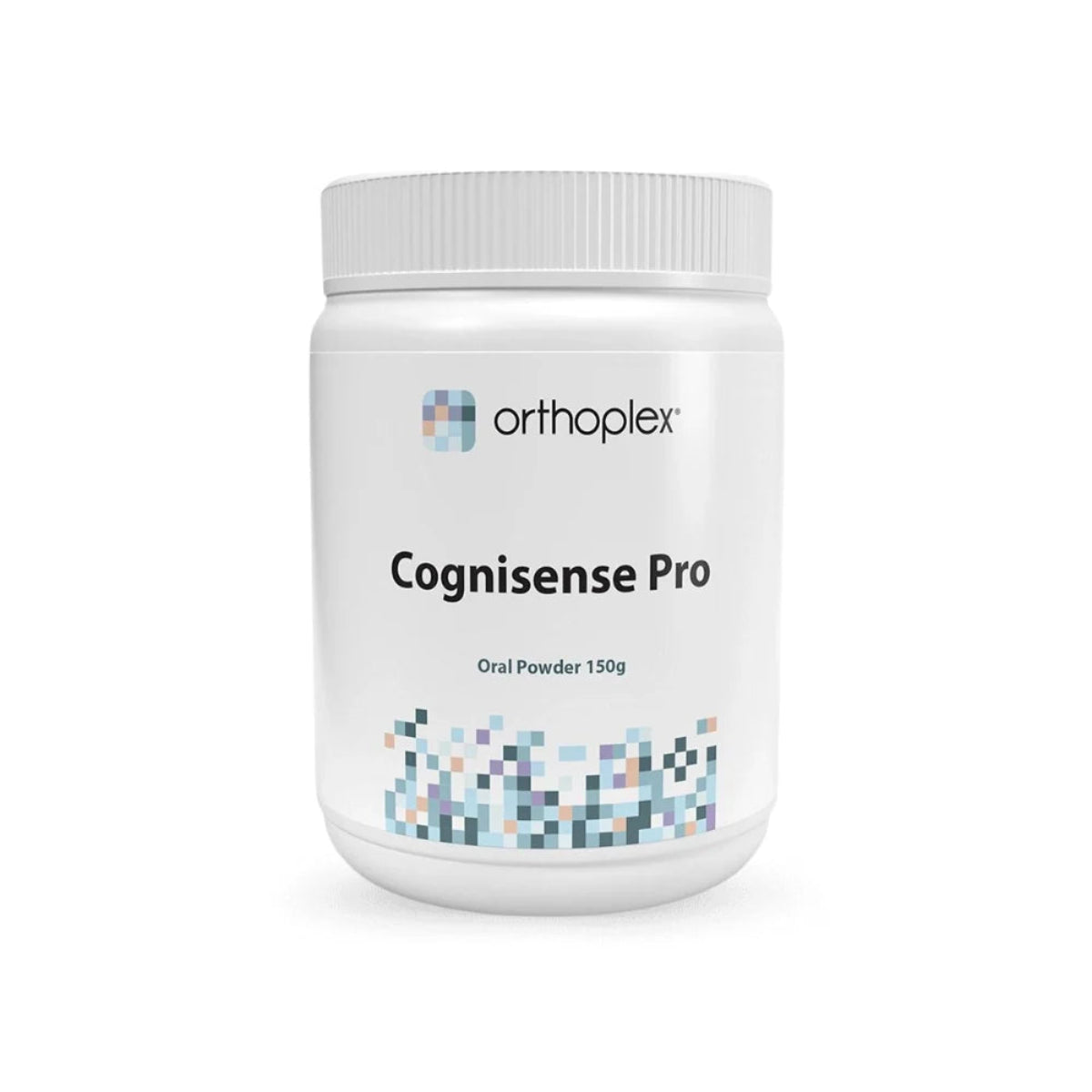 A Supplement container with the name  Cognisense Pro by Orthoplex