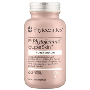 A Supplement container with the name Superskin by Phytoceutics.