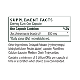 Ingredients including Saccharomyces Boulardii.