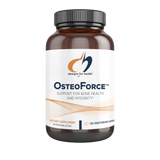 A Supplement container with the name Osteoforce by Designs for Health.