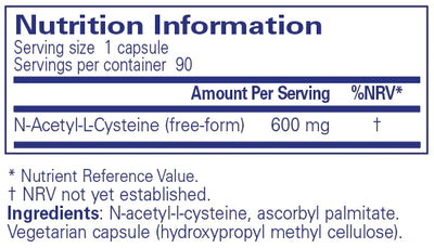 NAC (N-Acetyl-L-Cysteine) - 600mg