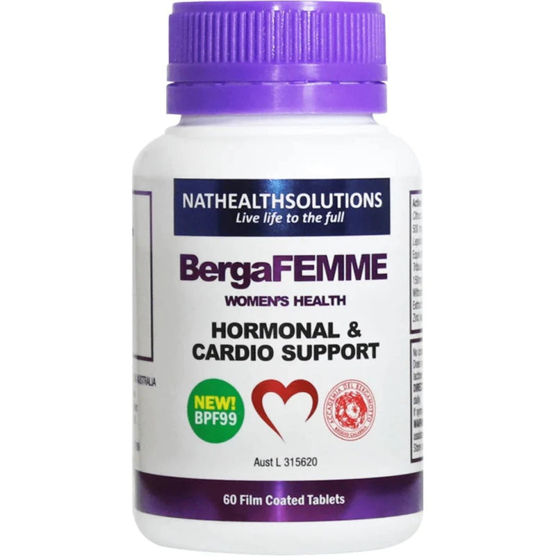 An image of a supplement called BergaFEMME by Nathealthsolutions