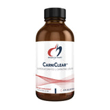 An image of a white supplement bottle that says desigsn for health CarniClear supersaturated L-Carnitine Liquid dietary supplement 8 FL OZ (237mL)