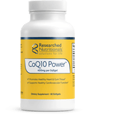 An image of a supplement called Coq10 Power by Researched Nutritionals