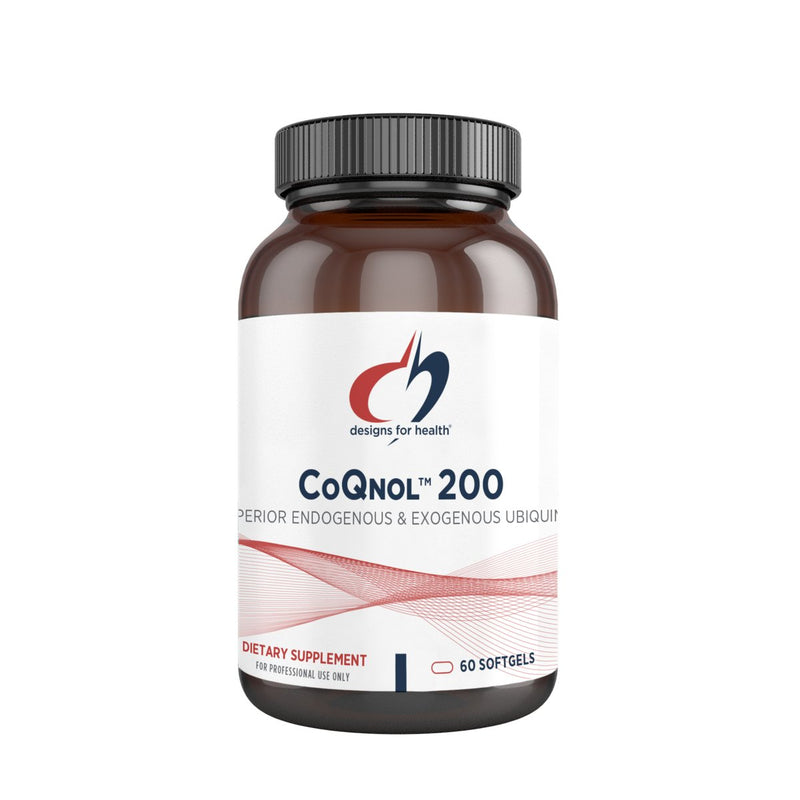 An image of a supplement called CoQnol 200 by Designs for Health