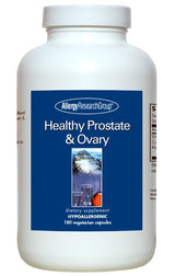 A supplement bottle with the label Health Prostate & Ovary